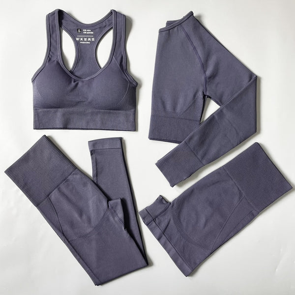 Conjunto de gimnasia para mujer de 4 piezas 