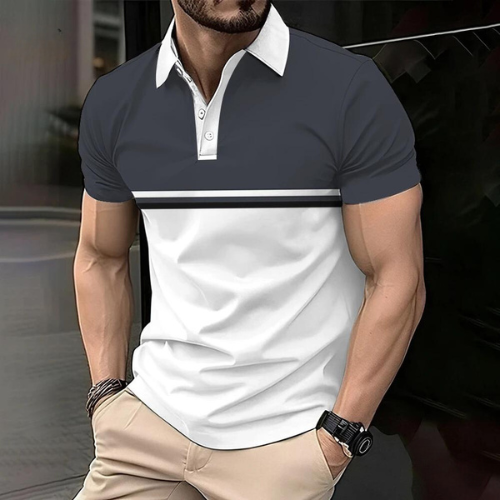 Men's Striped Polo Shirt