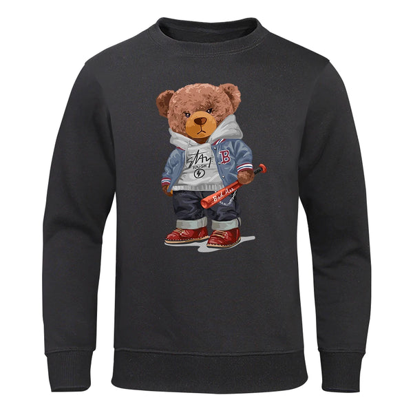 Sudadera con estampado de oso