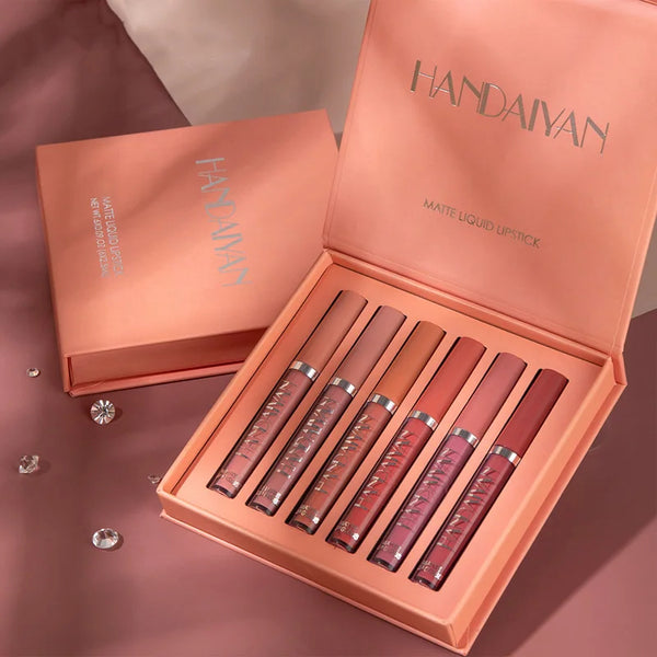 Kit de lápiz labial mate Handaiyan: compre 3 y obtenga 6 + envío gratis + obsequios gratis