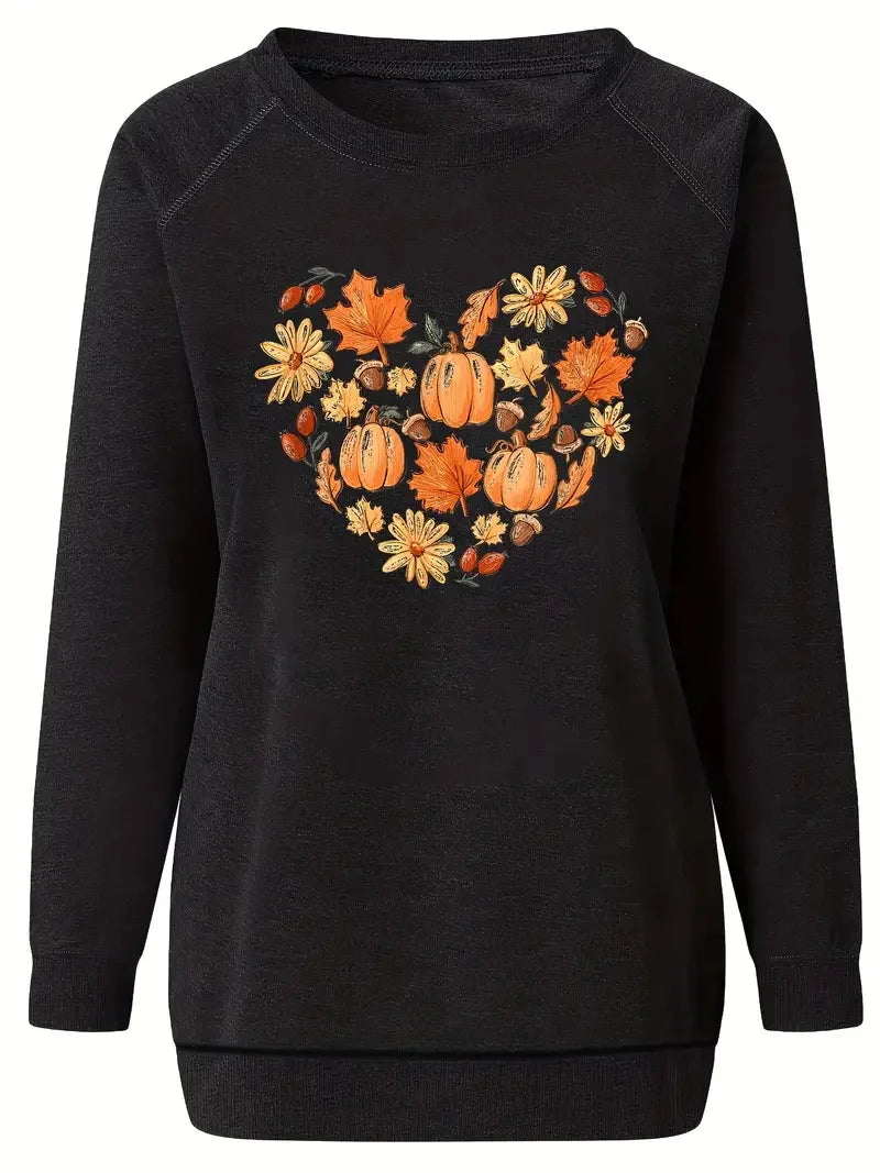 Thanksgiving Print Sweatshirt