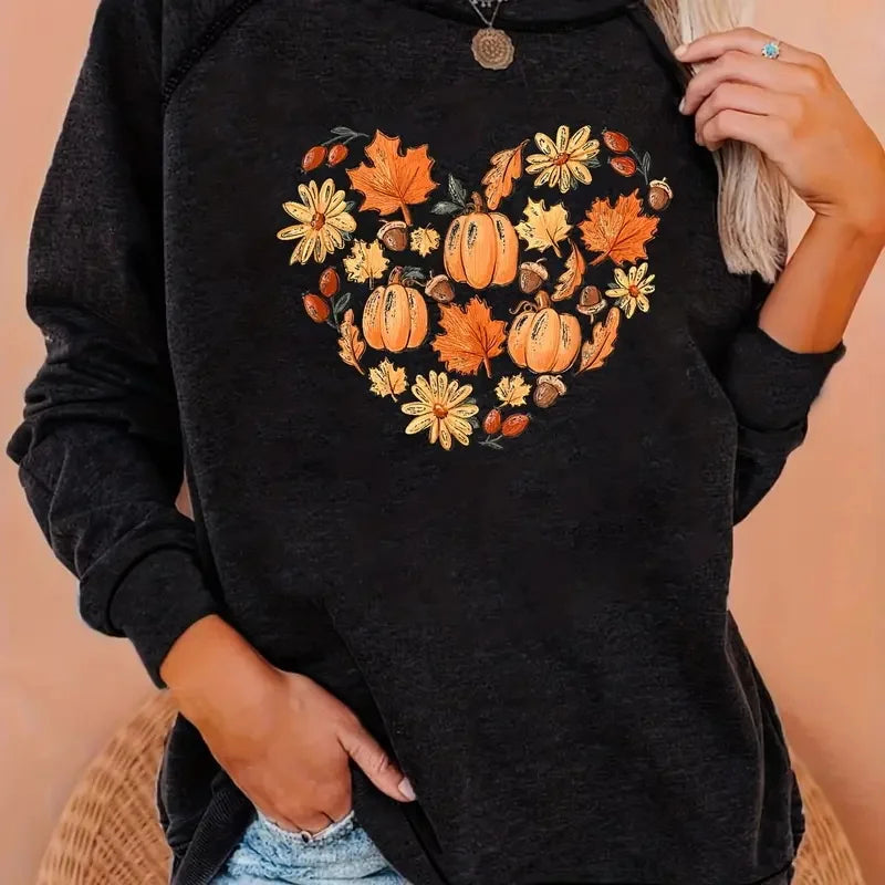 Thanksgiving Print Sweatshirt