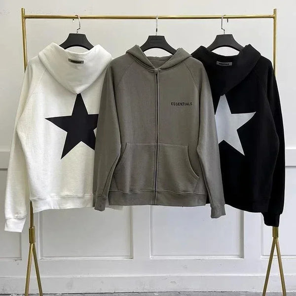 Sudadera con capucha y estampado de estrellas