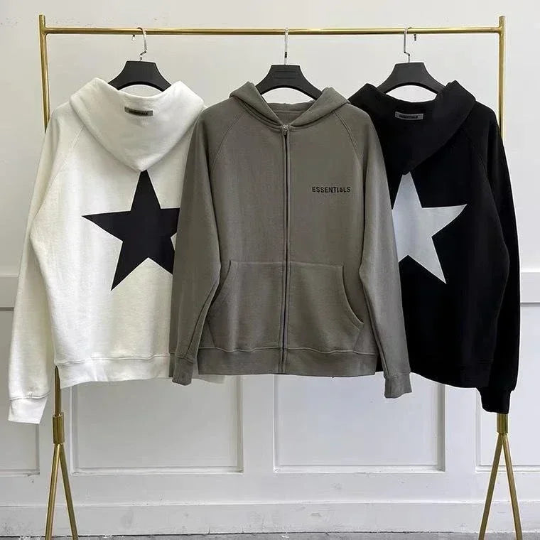 Star Print Hoodie