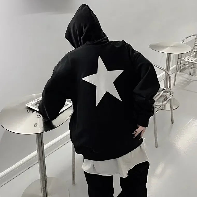 Star Print Hoodie